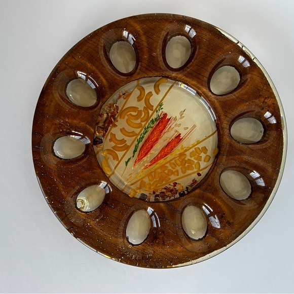 Lucite Devilled Egg Tray Dried Flowers and Pasta Design Gifts - Picture 1 of 5